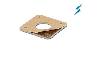 Fluorosilicone gasket with conductive adhesive backing