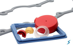 Molded silicone parts