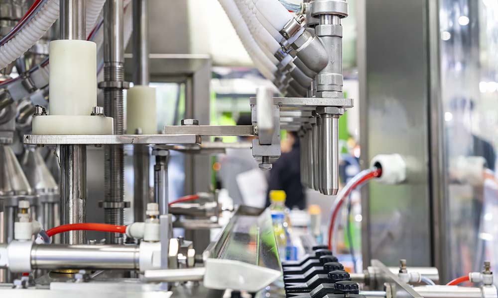 Metal stainless steel nozzle for liquid filling or discharge component machine of process manufacturing food and beverage in industrial