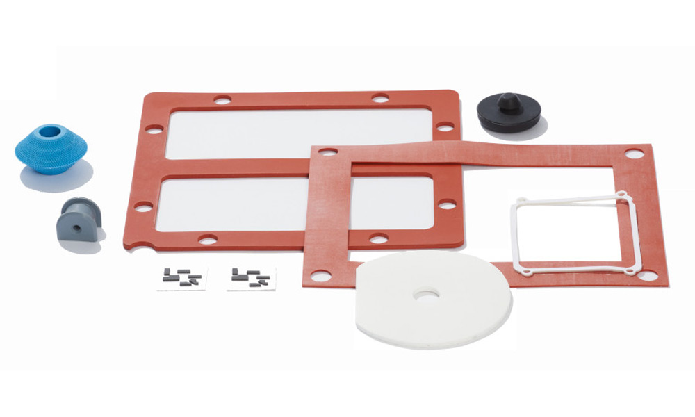 Solid waterjet cut and molded gaskets