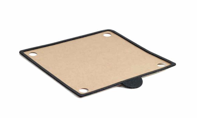 Black Poron die cut gasket kiss cut on brown liner 