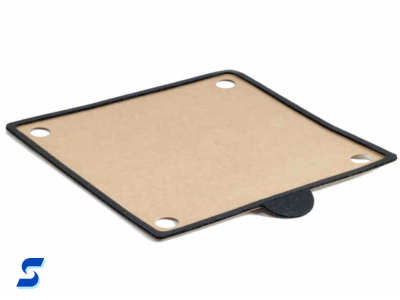 Black poron die cut gasket kiss cut on brown liner