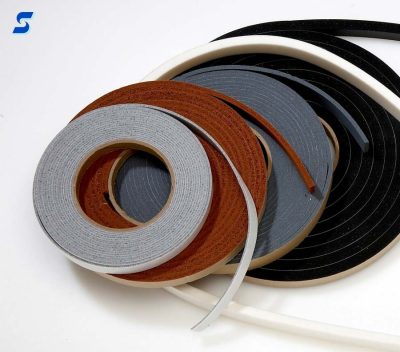 Gasket tapes shown in a cascade ranging from .062