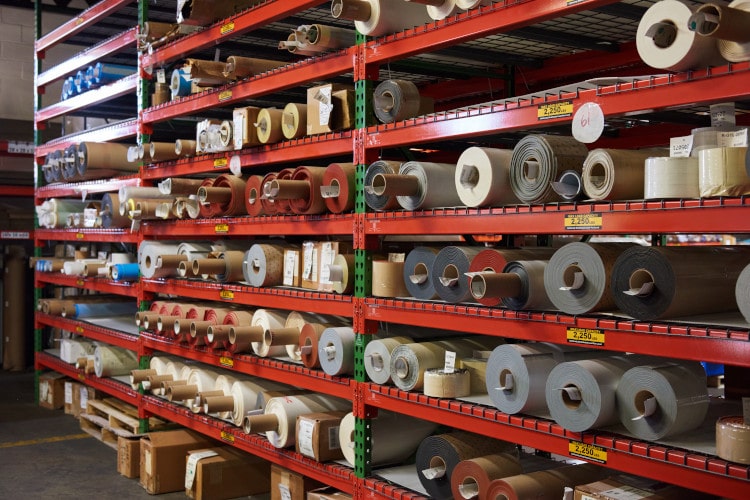 Rolls of silicone inventory