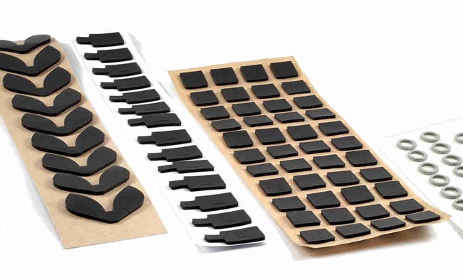 Kiss cut strips on release liner