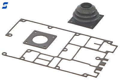 Nickel graphite gaskets, molded with narrow edge walls 