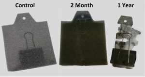 Pyrell urethane foam weather test