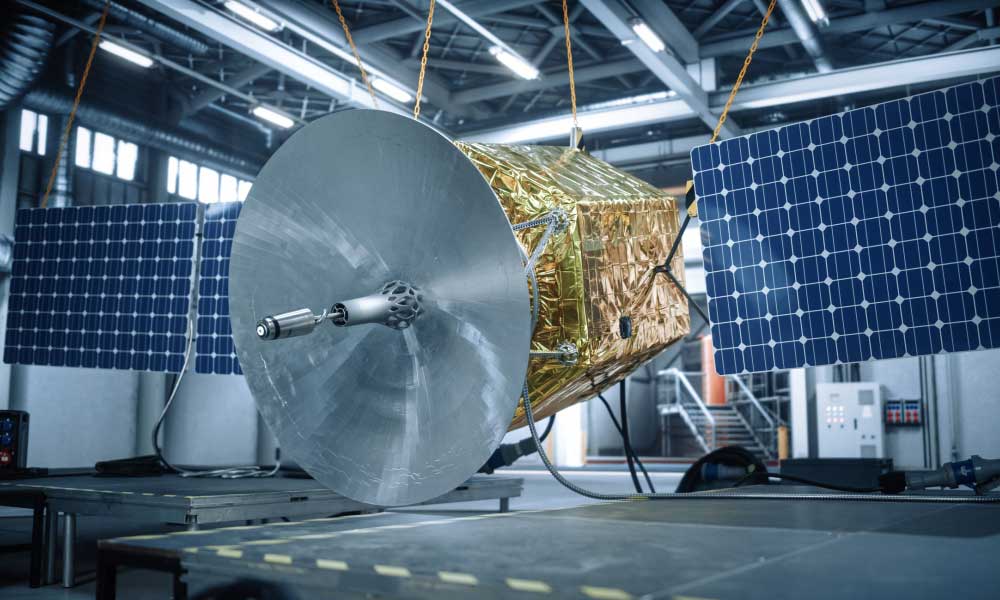 Satellite under construction