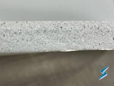 Silicone foam cross section detail
