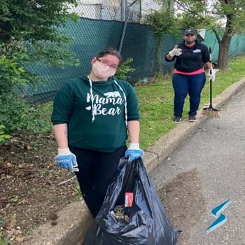 Stockwell Elastomerics Earth Day clean up