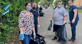 Stockwell Elastomerics Earth Day clean up
