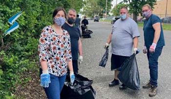Stockwell Elastomerics Earth Day clean up