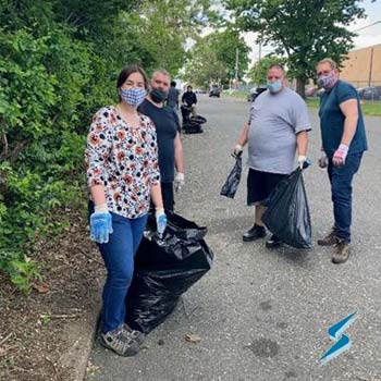 Stockwell Elastomerics Earth Day clean up