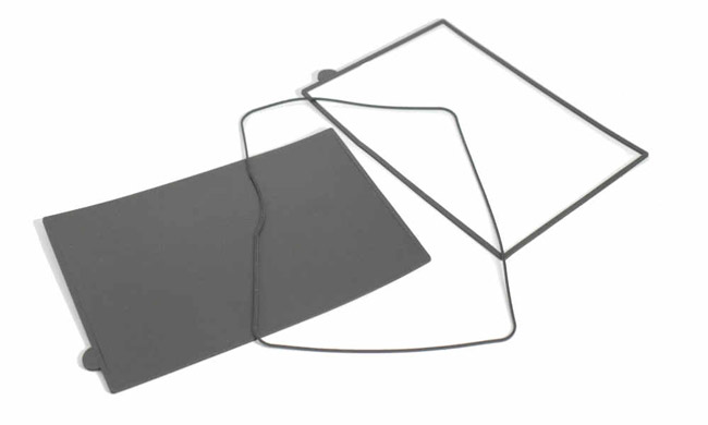 Narrow edge wall and kiss cut touch screen gaskets 