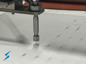 Waterjet cutting in process